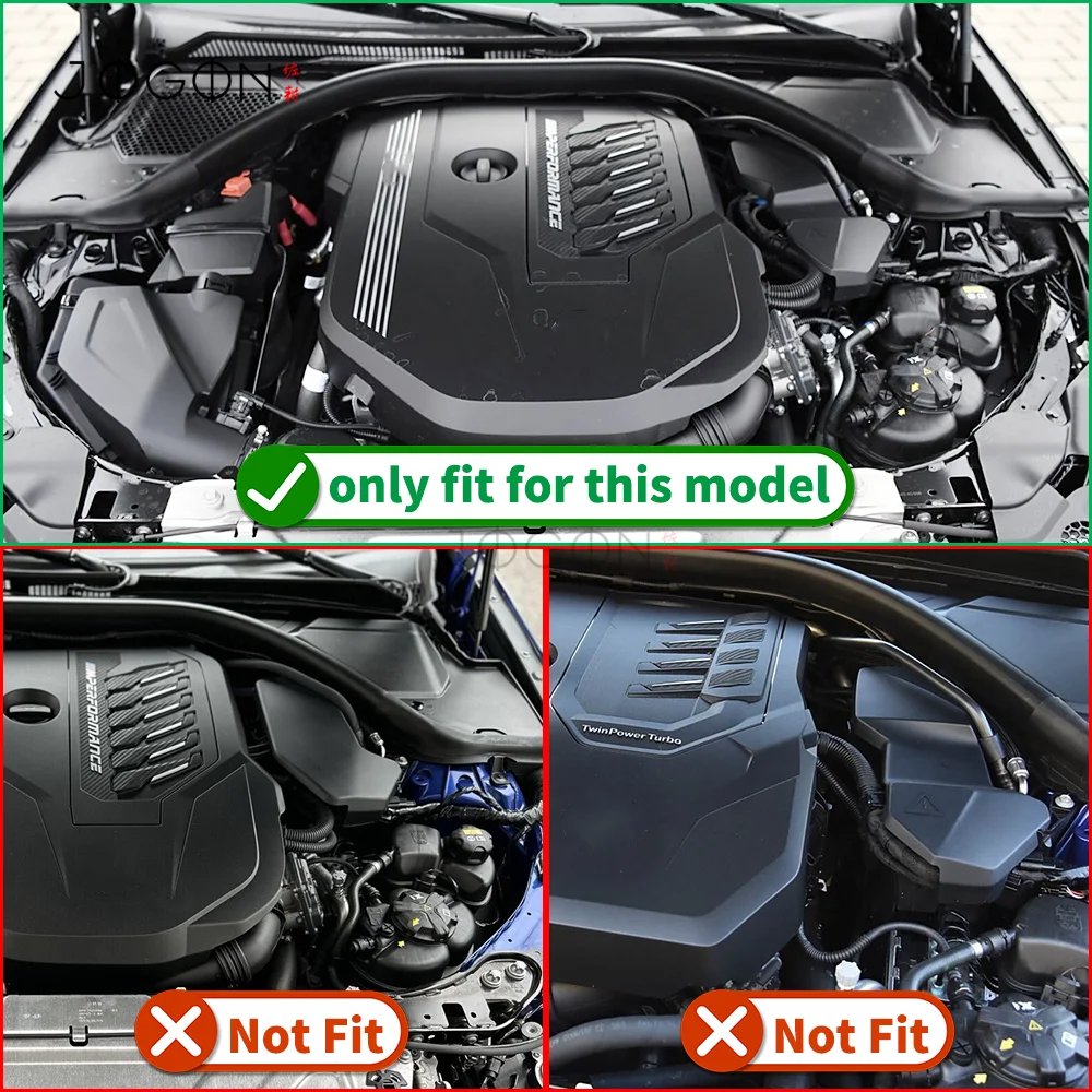 ل BMW G20 G21 G22 G23 G26 M340i M440i B58 B48 2020-2024 ECU بطارية Erminal غطاء ألياف الكربون الجافة اكسسوارات السيارات
