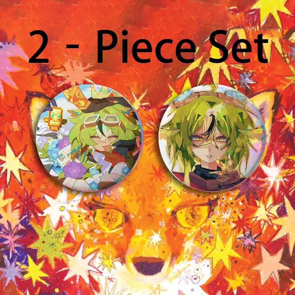 P-ParrotX2 2 Badges 25 32 44 58 75 mm Round Customizable Wholesale Fan goods Self-made fan freebies