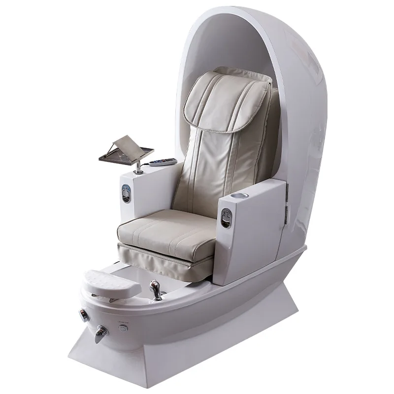 

2024 YOUTAI Newest Luxury Manicure Pedicure Spa Beauty Foot Bath White Chair Nail Salon Chair Message Chair