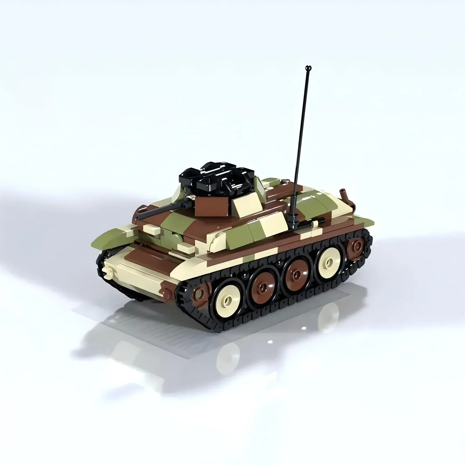 High-Tech-Ausrüstung Infanterie-Kampffahrzeug Bausteine MOC Militärpanzer SDKFZ 140 Scharfwagen Modell DIY Kinderspielzeug Geschenk – Detail 2