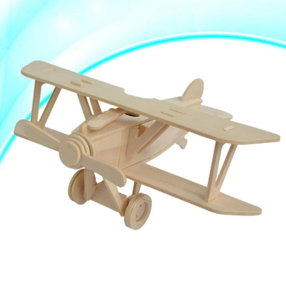 DIY Model Airplane 3D Craft Wooden Airplanes Jigsaw Buildadultsdiy Kit Wood Tabletop Decors Handicraft Plane Puzzlekits