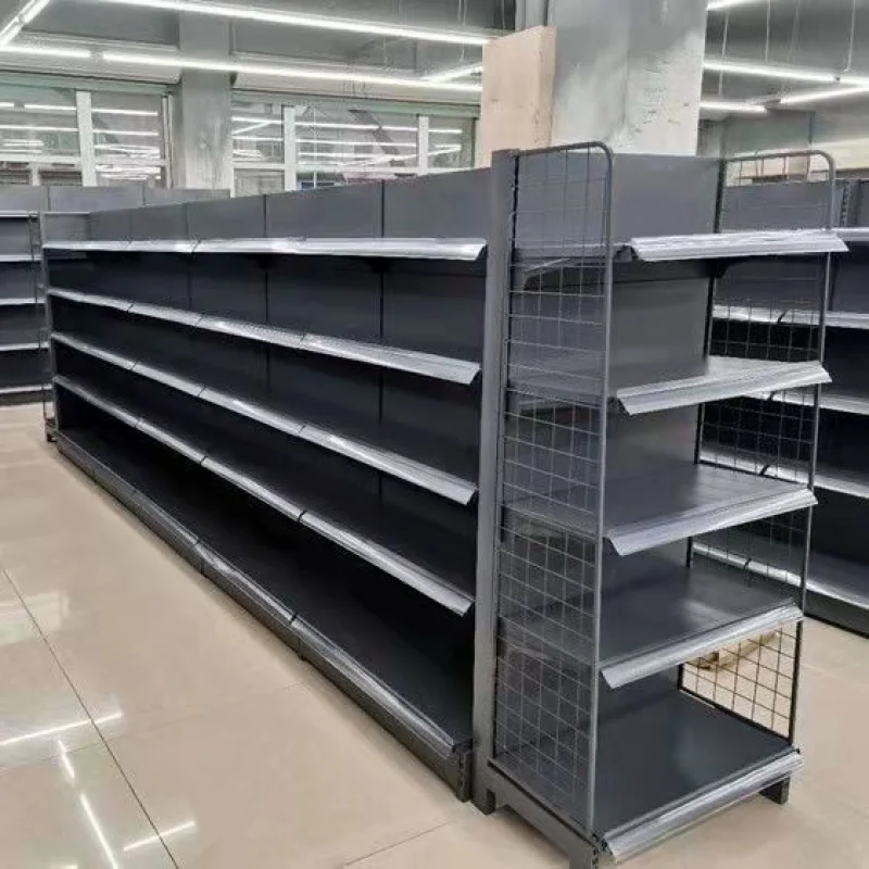 custom,Metal Supermarket Equipment Gondola Storage Display Stand Rack Shelf Combination Retail Shop Wall Shelves
