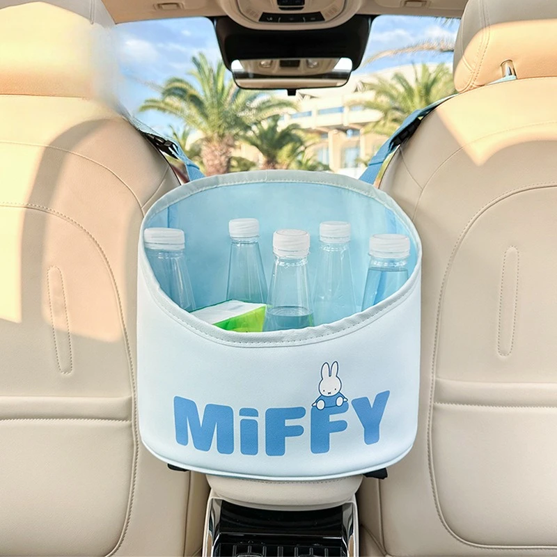 

Hot Cute Miffy Series Vehicle Storage Bag Cartoon Creativity Exquisite Print Automobile Seat Back High-capacity Hanging Bag