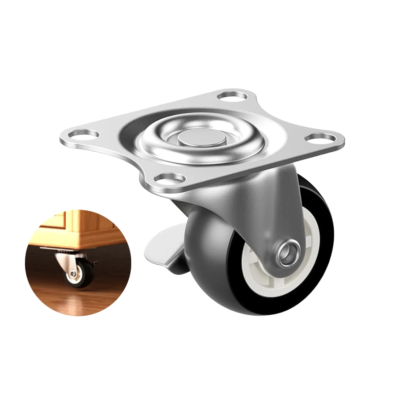 14pcs Furniture Casters 25mm Silent Swivel Wheels Heavy Duty Load Durable Home Office Furniture accessories for Easy Mobility