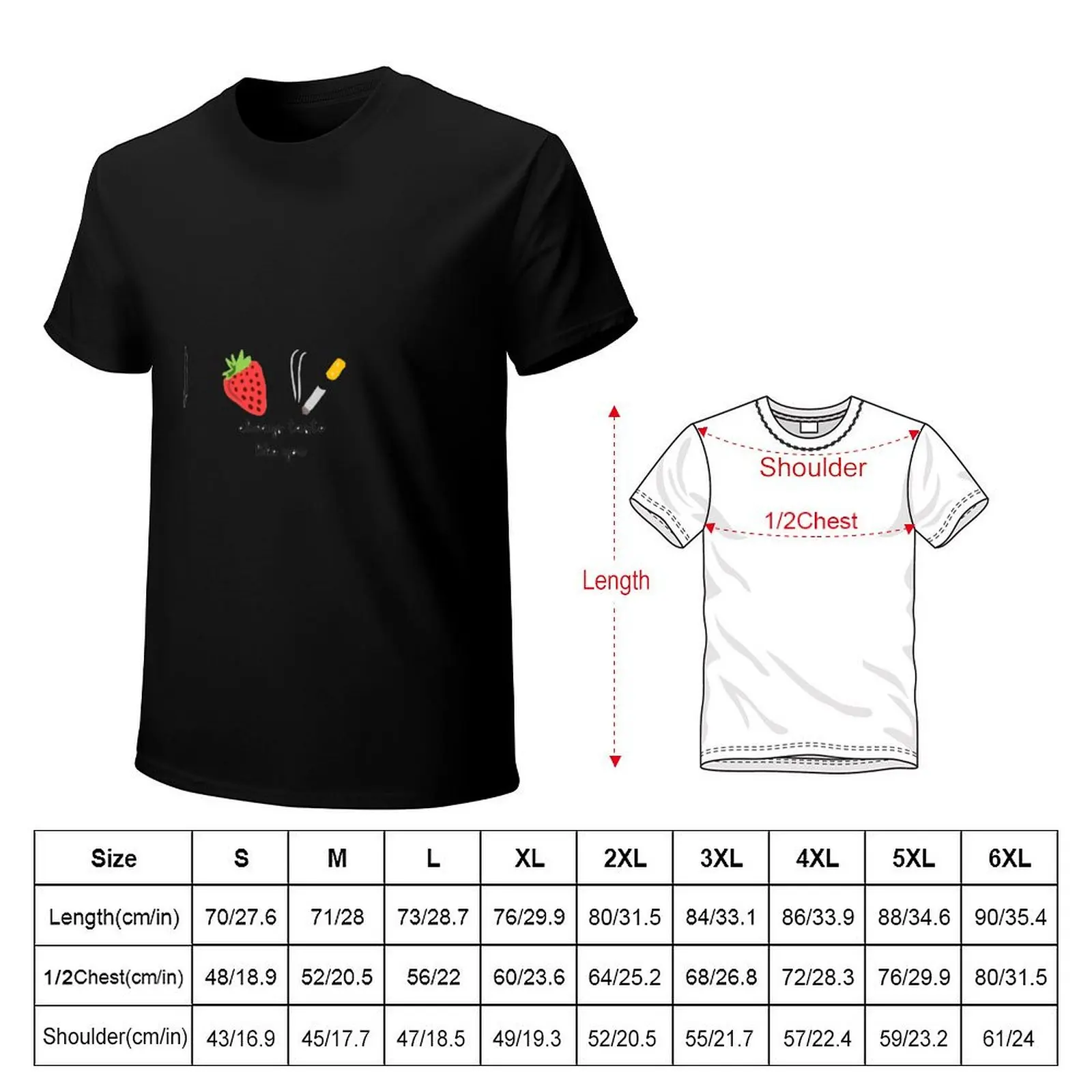 Strawberries and Cigarettes Love, Simon Troye Sivan Lyrics T-Shirt Moisture Wicking Quick Dry Tee