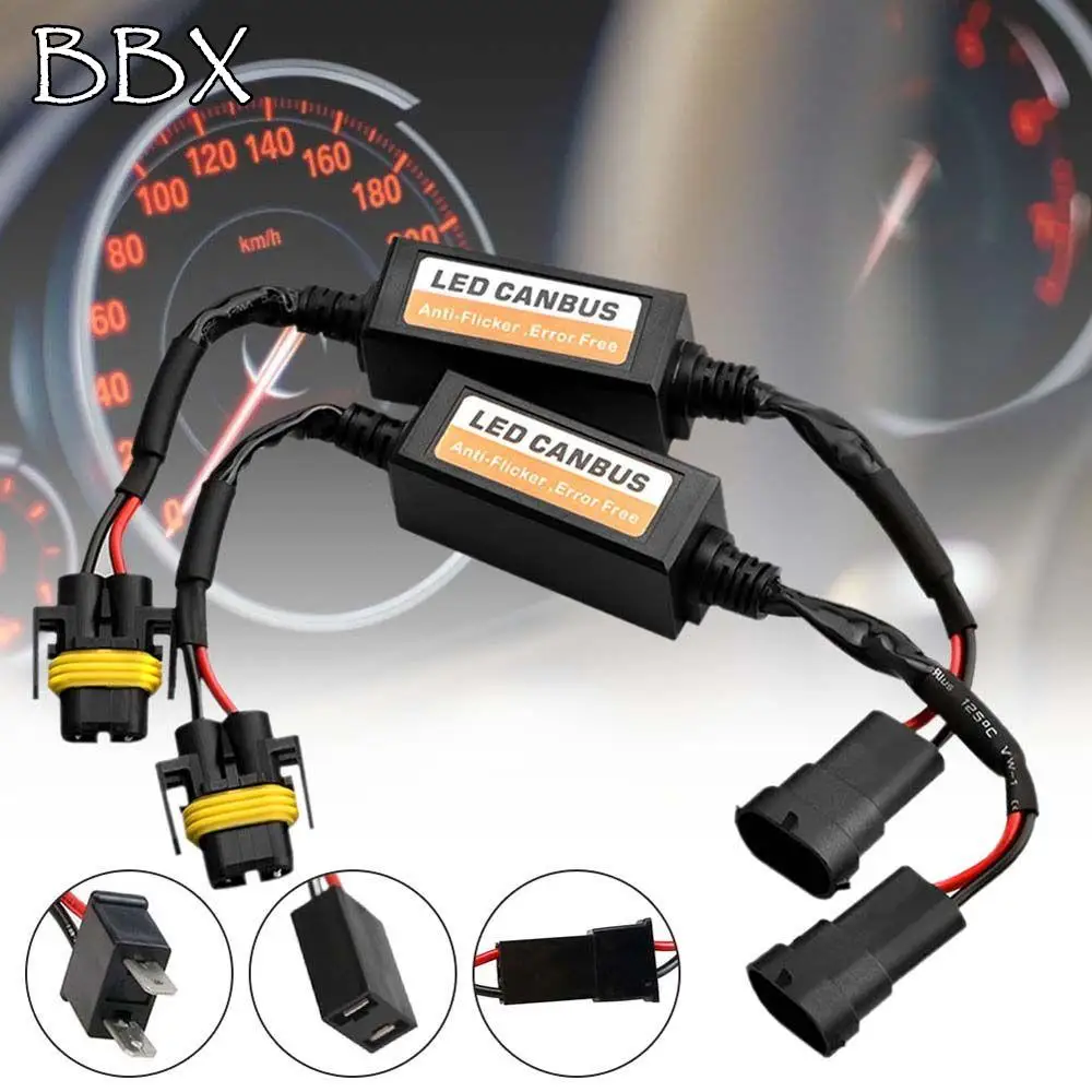 

PVC Harness Bulbs Prevent flickering Warning Error Canceller H7 Decoder Adapter H7 LED Headlight Decoder Resistor Decoder