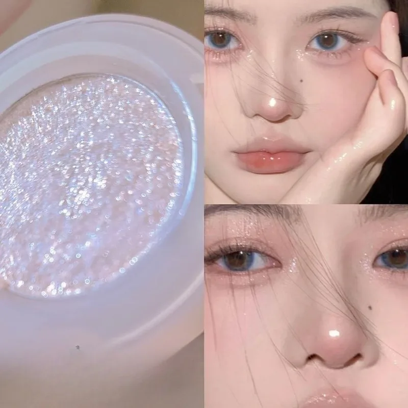 Diamond Glitter Monochrome Eyeshadow Palette Waterproof Lasting  Discoloration Eyeshadow Highlighter Sequin Eyes Makeup Pigments
