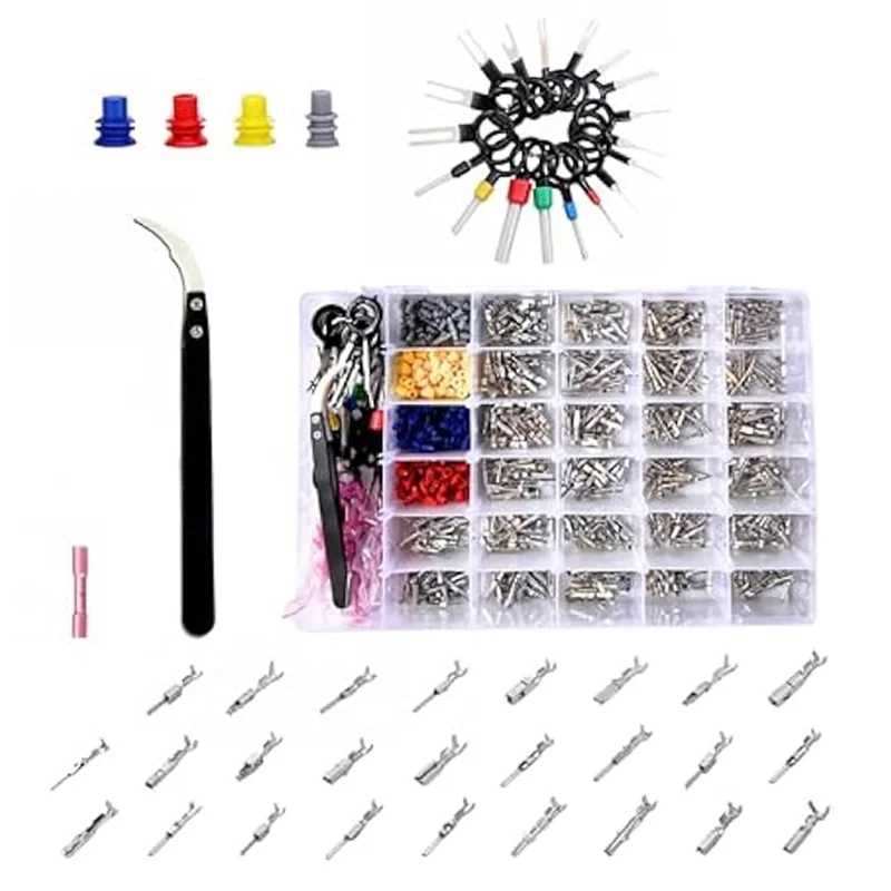 

Master 940PCS Automotive Wire Connectors Kit: 26 Type Pin Terminals (1-3.5Mm) With Terminal Removal Tool For Vehicle Wiring