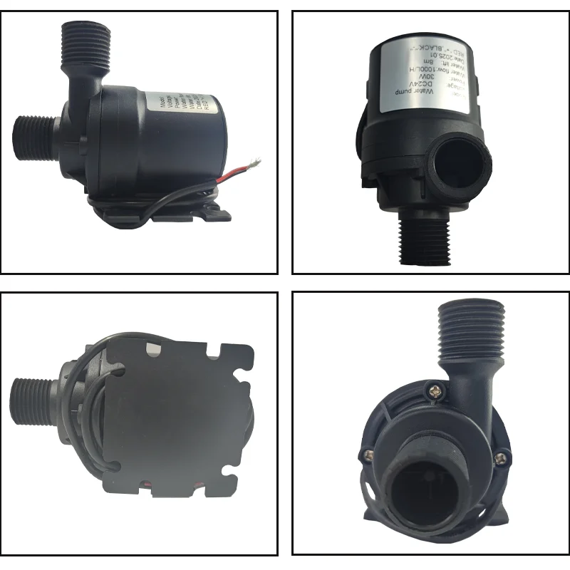 Silent brushless motor DC12V 24V 1000L/H waterproof submersible pump fountain water heater shower aquarium circulation