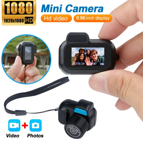 Minicámara con pantalla de 0,96 pulgadas CMOS para interior, hogar y exterior, grabadora de vídeo portátil deportiva Vintage de 1080P, compatible con tarjeta TF Y3000