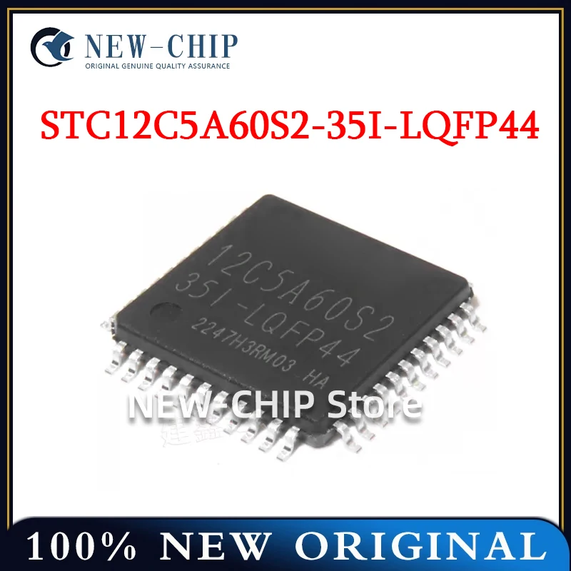 5PCS-100PCS/LOT STC12C5A60S2-35I-LQFP44   LQFP44  New original  STC12C5A60S2  Single chip microcontroller chip