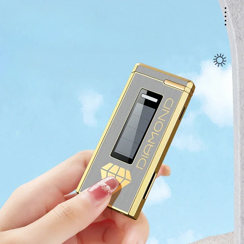 New Touch Sensing Solar Rechargeable Lighter Metal Outdoor Windproof Butane Gas Lighter Turbo Torch Red Flame Jet Lighter