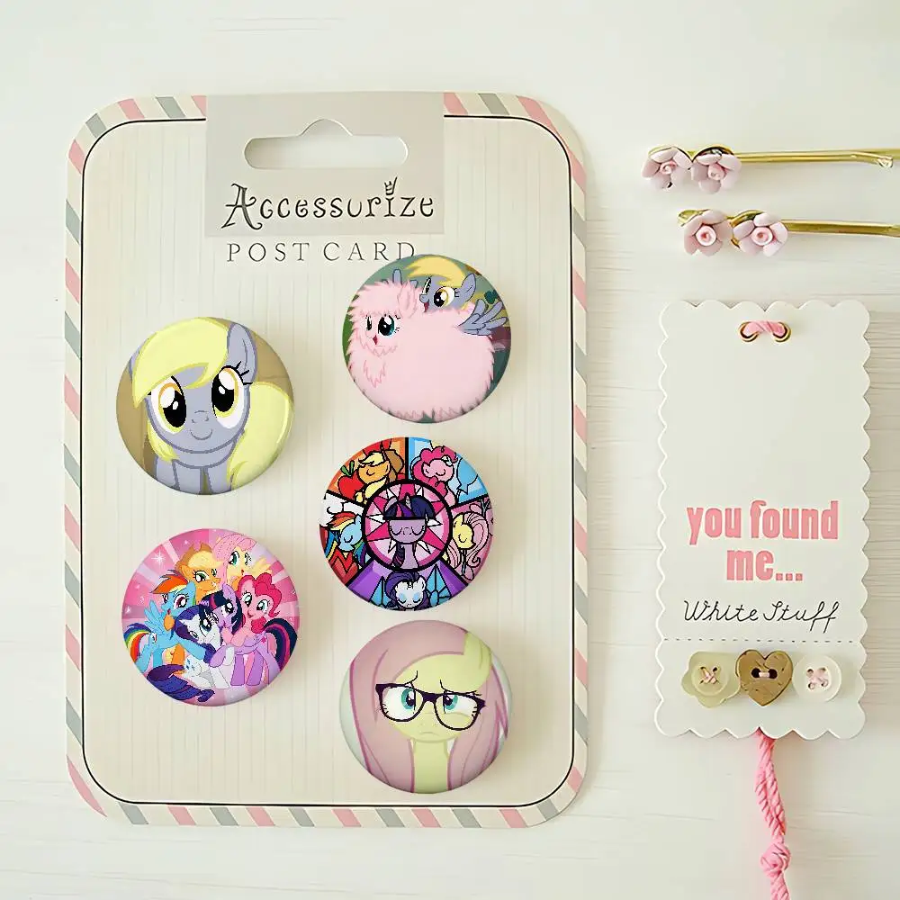 لطيف أنيمي بلدي L-little-P-ponyS Kawaii شارة دبابيس لصديق ، حقيبة الظهر ، الملابس ، اكسسوارات تحصيل ، هدية مجوهرات