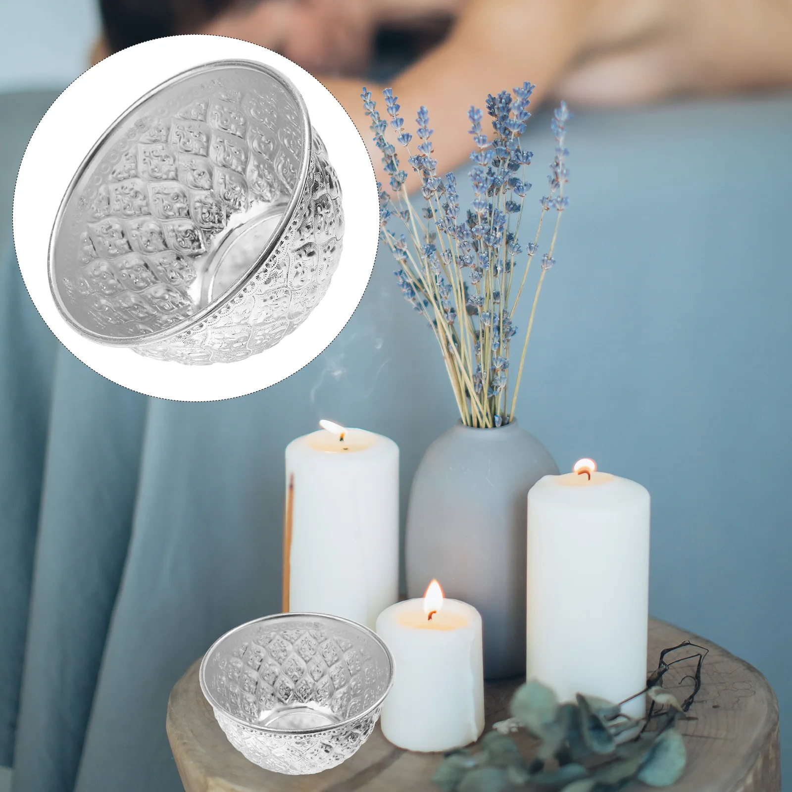 

1pc Thai Style Oil Spa Hydrotherapy Essential Storage Bowl For Salon Massage Aroma Surface Small Bowl