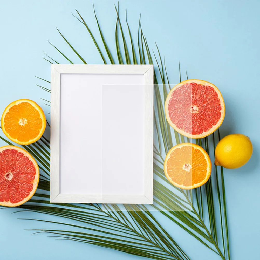

20 Sheets Flame Retardant Plastic Thin Transparent Picture Frame Photo Clear Plates