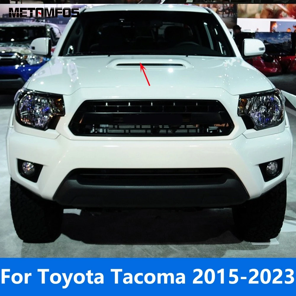 

Front Engine Hood Bonnet Air Outlet Vent Cover Trim Sticker For Toyota Tacoma 2015-2021 2022 2023 Chrome Accessories Car Styling