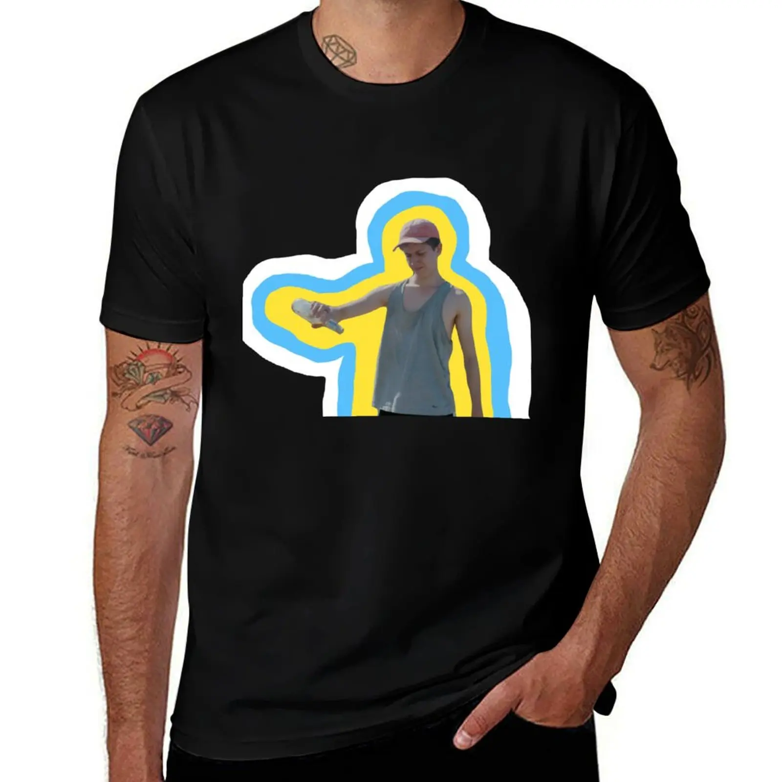

Evan With Bottle T-Shirt anime tshirt football t shirt for a boy T-shirts oversize T-shirt men
