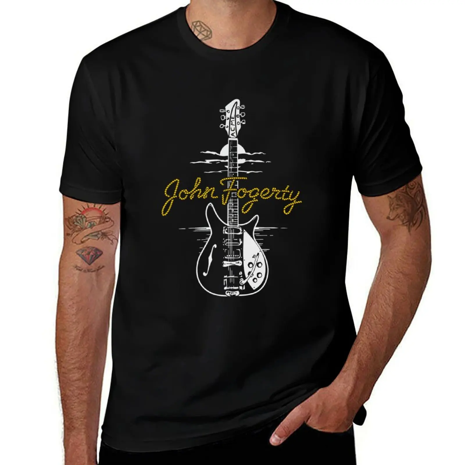 John Fogerty Racerback T-Shirt Basic Casual Wear Short Sleeve Top T-Shirt