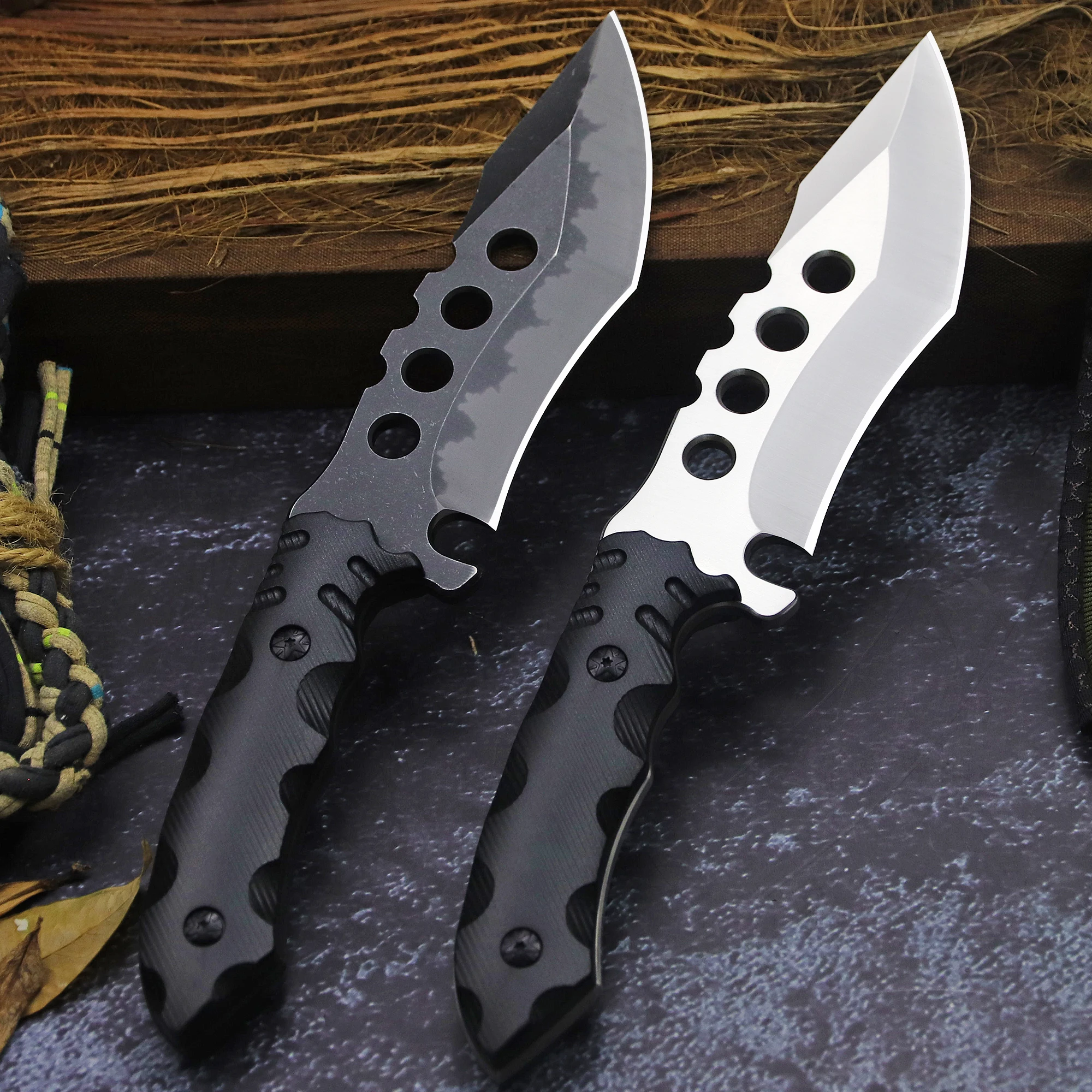 WPKOPYA USA high-end Tang style outdoor hunting knife, jungle adventure survival knife, camping EDC tool knife