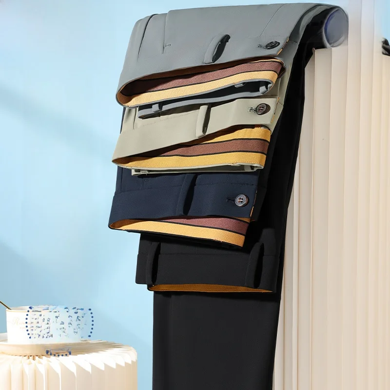 

Hengyuanxiang 2025 Новые мужские летние тонкие быстросохнущие спортивные брюки из ледяного шелка свободного кроя, дышащие, прямые, повседневные, для бизнеса и отдыха