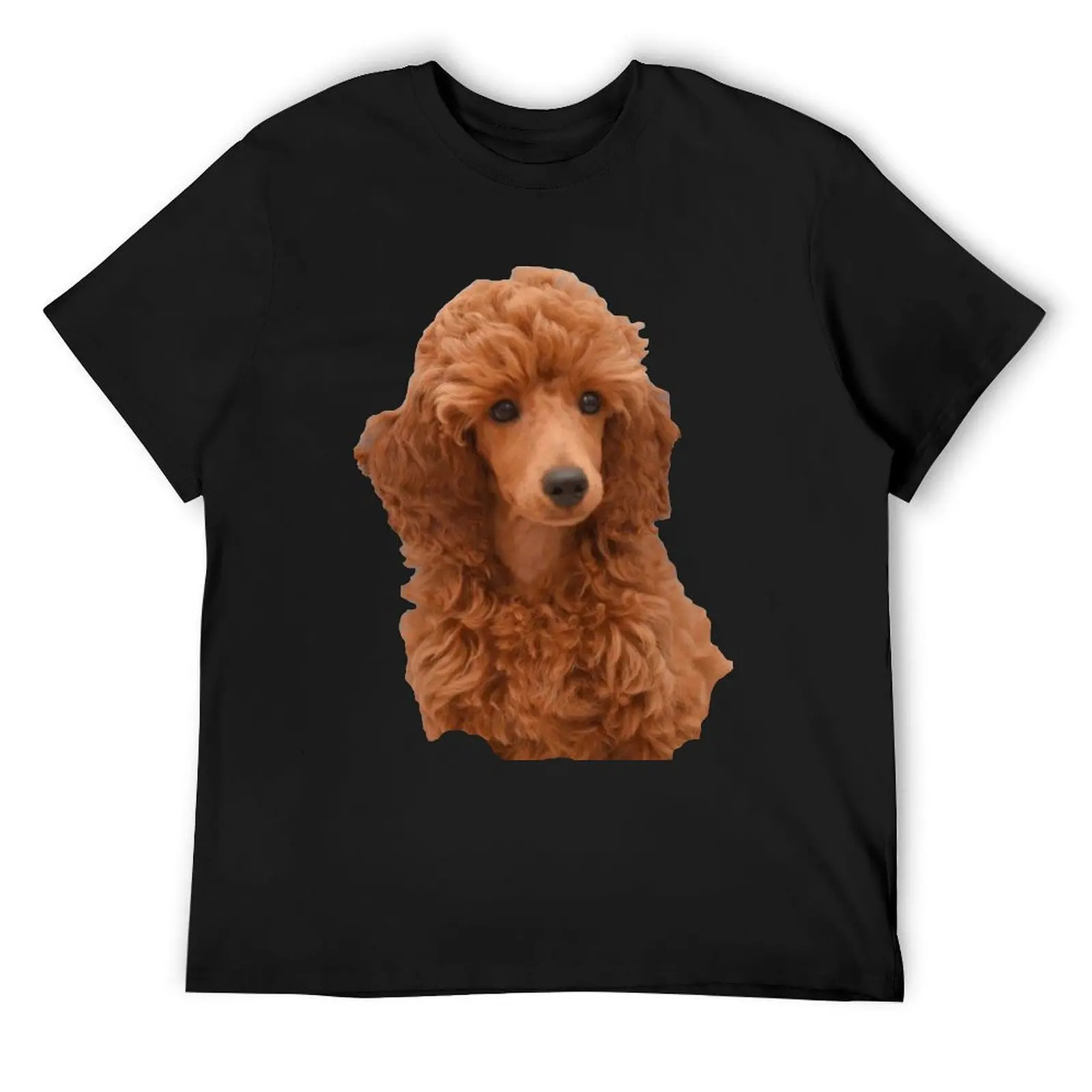 

Cute adorable red poodle puppy T-Shirt summer tops vintage clothes essential t shirt men clothes