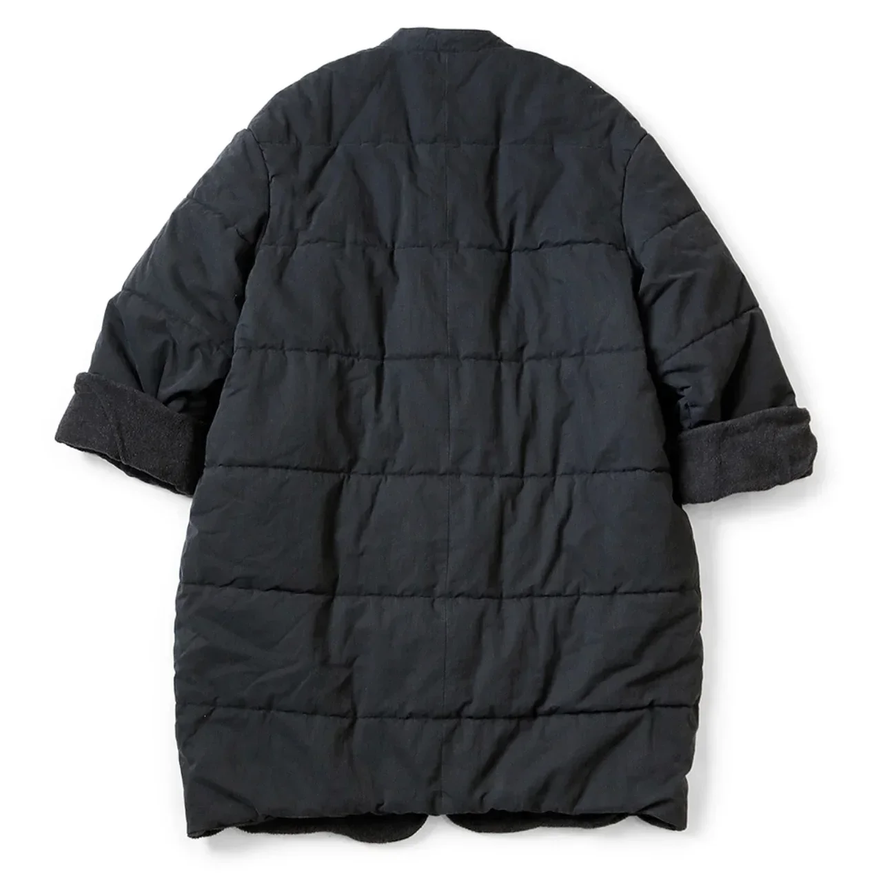 KAPITAL HirMiand-Parka Japonaise Décontractée, Veste en Coton Enveloppé, Mi-Longue, 23AW, 14-ri, Cinq Pièces