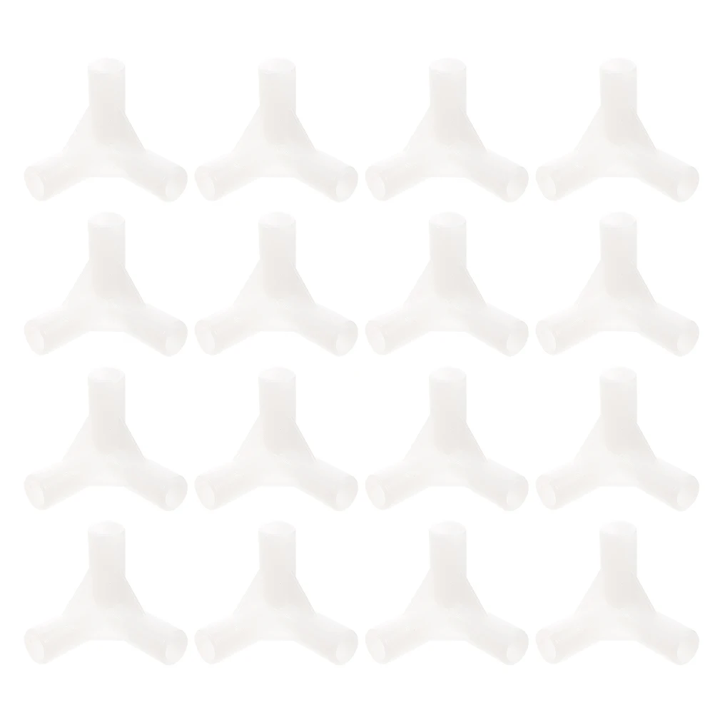 

30Pcs Versatile Tent Three Way Joints For Canopy Pipe Connectors And Greenhouse Frame Parts White Canopy Fittings
