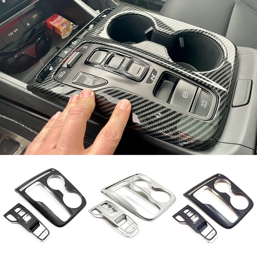 

For Hyundai Tucson NX4 2021 2022 Car Console Gear Shift Box Panel Trim Frame Covers Sticker Garnish Refit Styling ABS Gear Panel