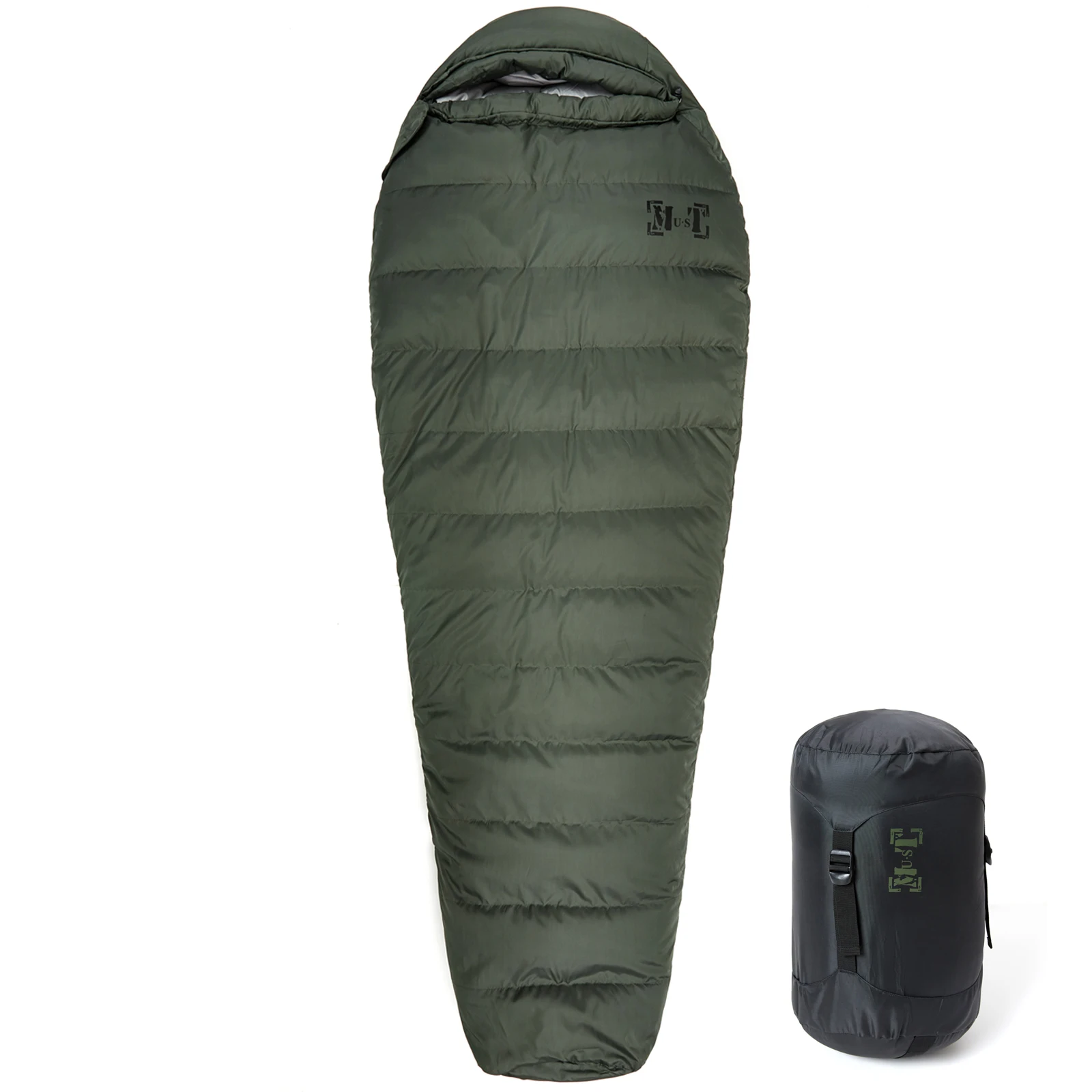 AKmax Ranger Down Mummy Anti-Extrem Cold Sleeping Bag Olive Green Color