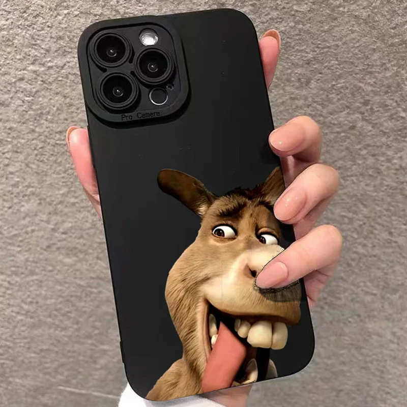 Capa de telefone com design de cavalo para iPhone 17 Pro Max 16 15 14 13 12 11 7 8 Plus XS X XR 16E 17 Air à prova de choque fosco capa de silicone macio