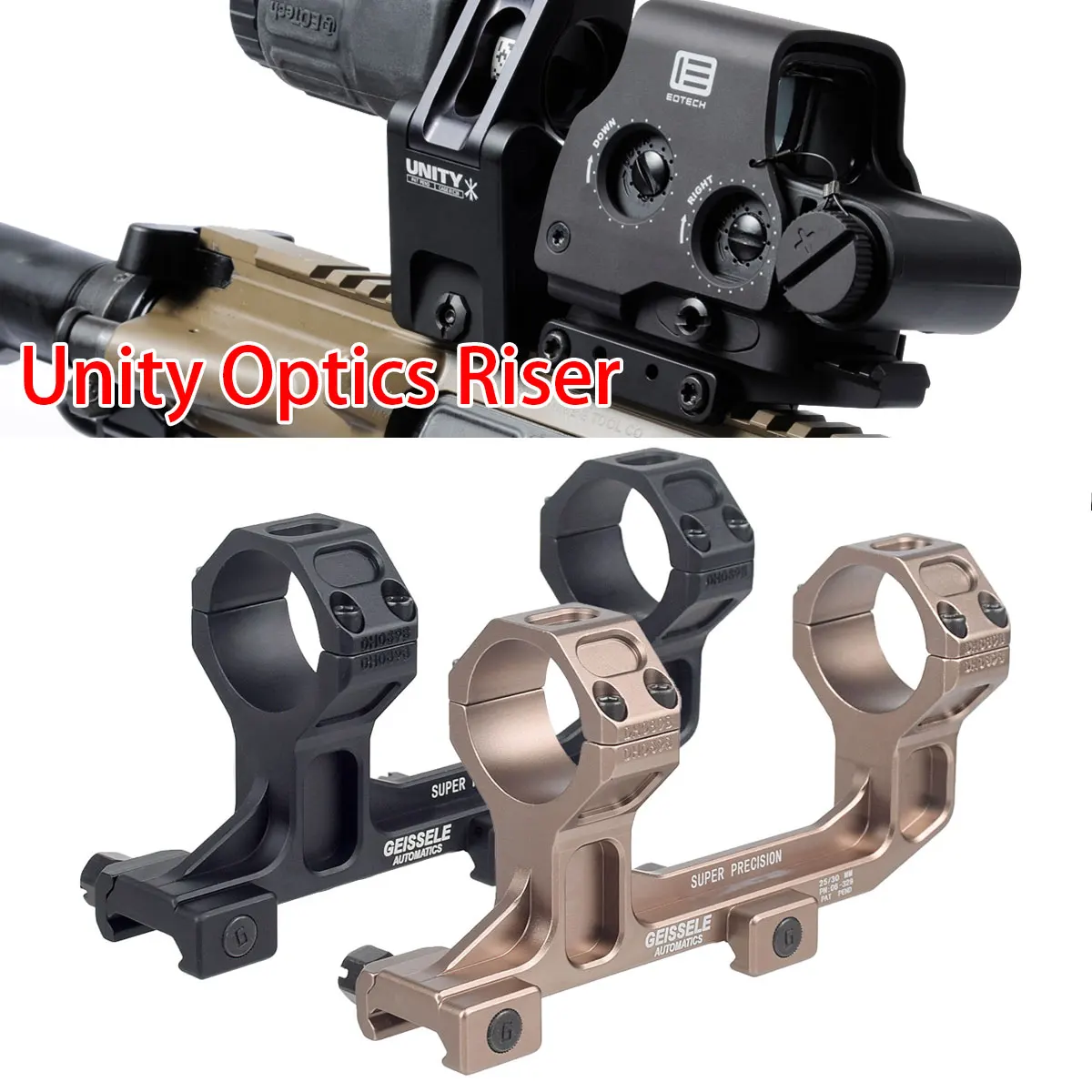 Tactical GEISSELE Scope Mount Unity Fast Cantilevel Optical Sight Rings Riflescope 11mm Dovetail 20mm Riser Rail for HK416 AR15