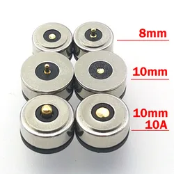 1Pair 2Pin Magnetic DC 5V 3A 10A Charging Connector Male Female High Current Automobile Electronics Magnet DC Power Socket 10MM