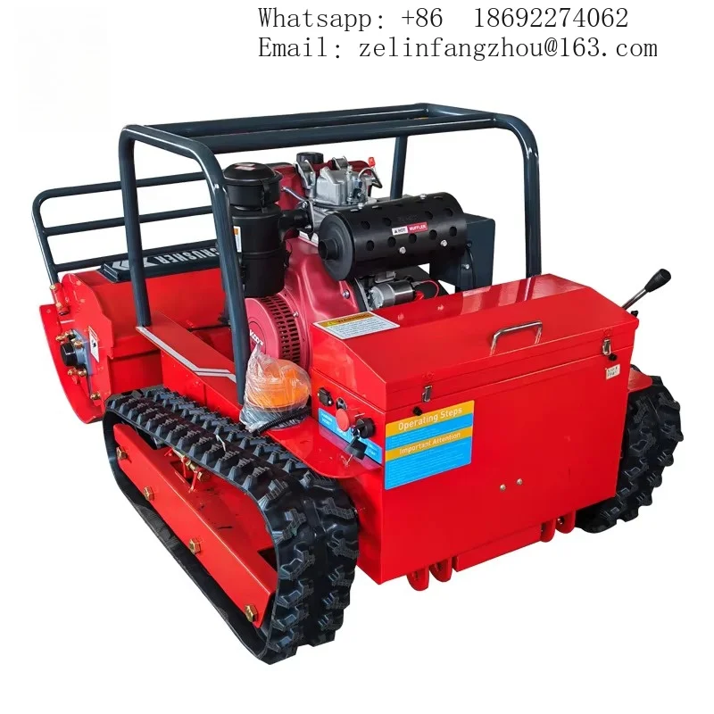 Heavy Duty Tracked Lawn Mower Grass Cutter Commercial Industrial Agricultural Orchard Slope Farm Garden Machine Pro Kit