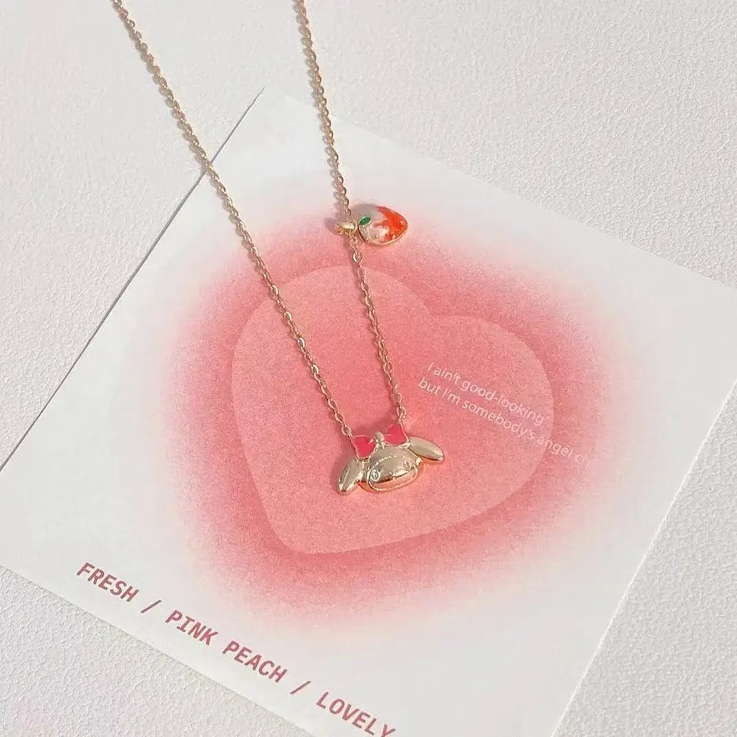 Miniso サンリオ メロディー ストロベリー プラネット ネックレス 女性用 ライト 高級 ハイエンド 甘くて多用途 絶妙な鎖骨チェーン