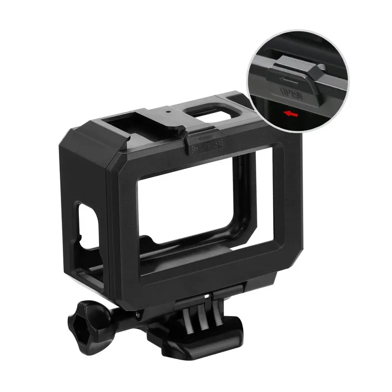 

For GoPro Hero 11 12 13 Accessories Protector Frame Case Shell Open Side Door + Mount Cold Shoe Black