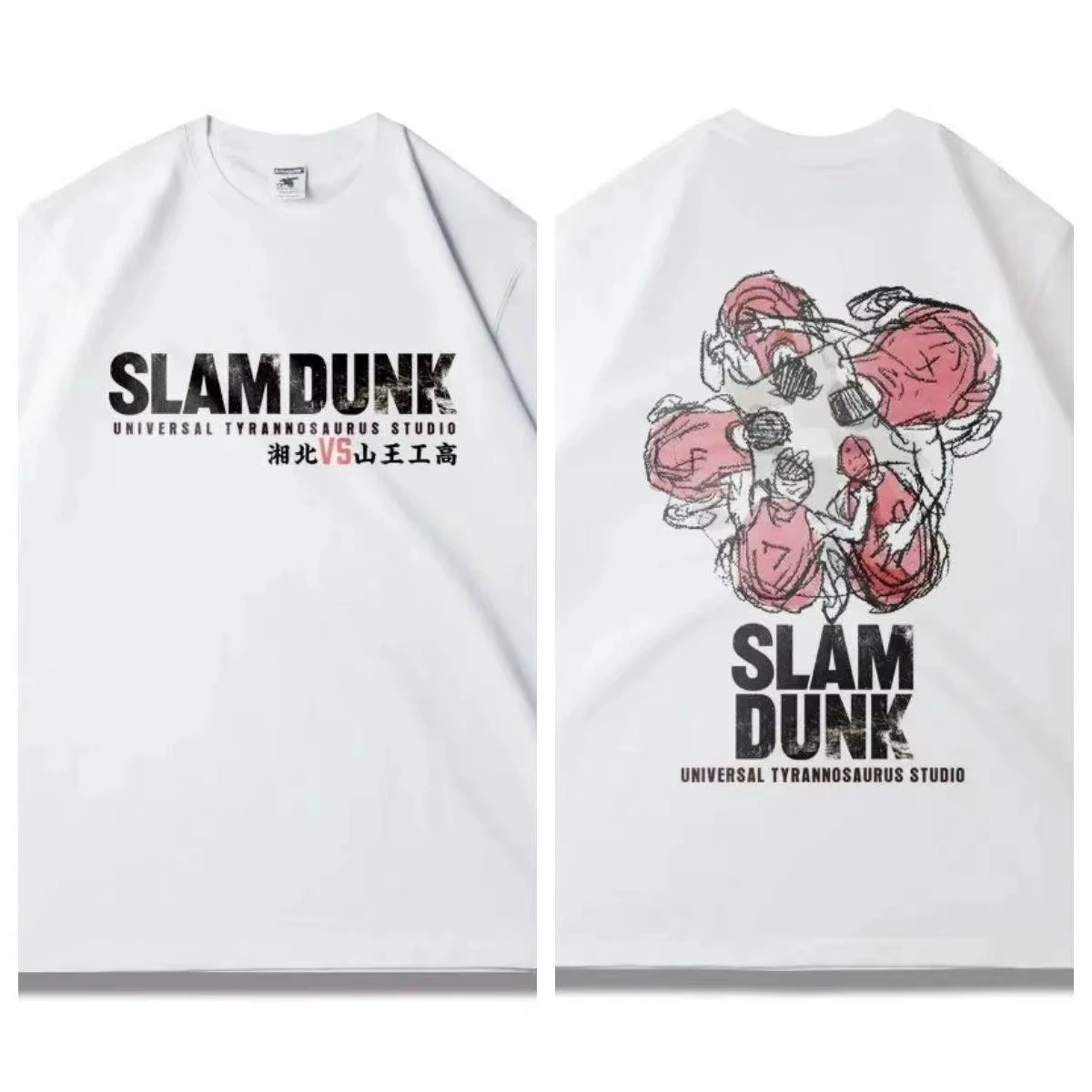 

Футболка Slam Dunk, лето 2029, хлопок, японское аниме, Харадзюку, спортивный топ с короткими рукавами, уличная одежда с принтом для мужчин и женщин, пары