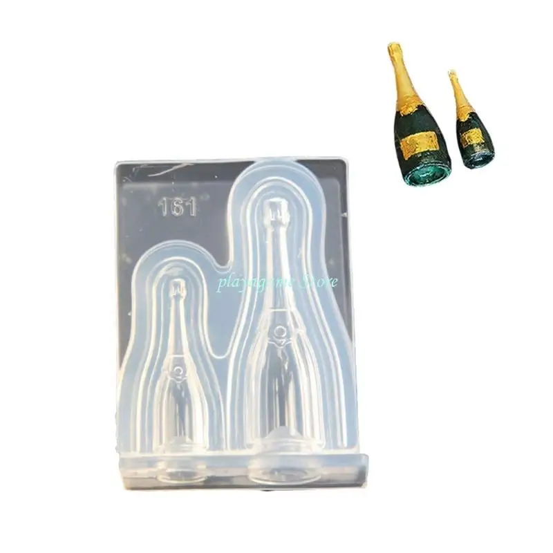 

Y88A 3D Miniature Glass Bottle Jar Silicone Mold Container Epoxy Resin Casting Mould Handmade Jewelry Tool