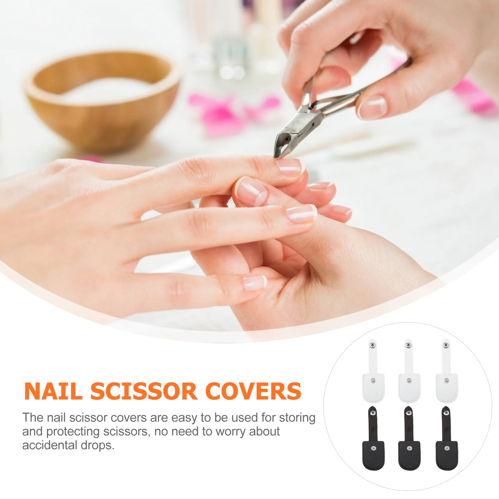 

6pcs Nail Covers Stylish Protective Sheaths Premium Scissor Cover Protectors For Manicure Sewing Durable Scissor Bags Cuticle