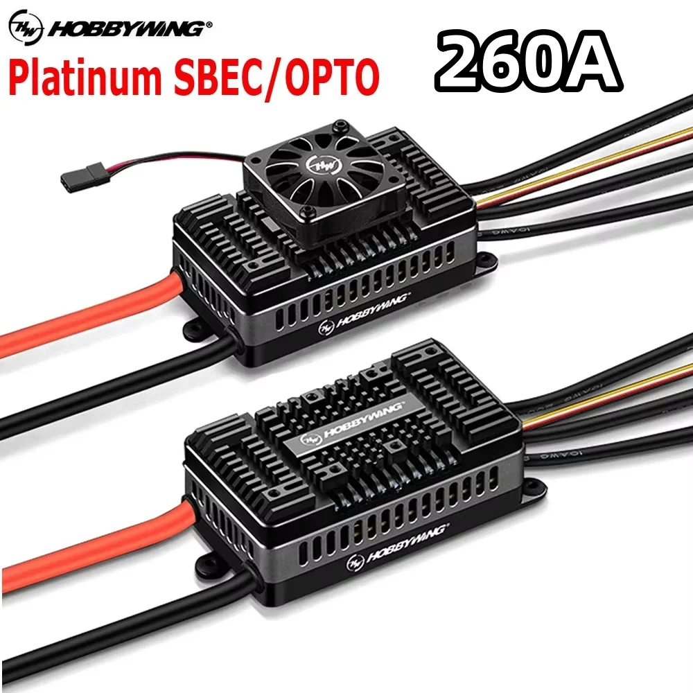 

Hobbywing Platinum 260A SBEC/OPTO HV V5 ESC 6-14S Lipo Бесщеточный Регулятор скорости ESC для электрического вертолета 700-800/с фиксированным крылом