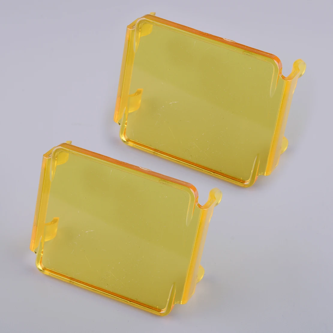 2pcs Protective Lens Cover Yellow For 3x3 Inch Square Cube Pods LED Work Light Bar Fog Lamp Driving Light PC