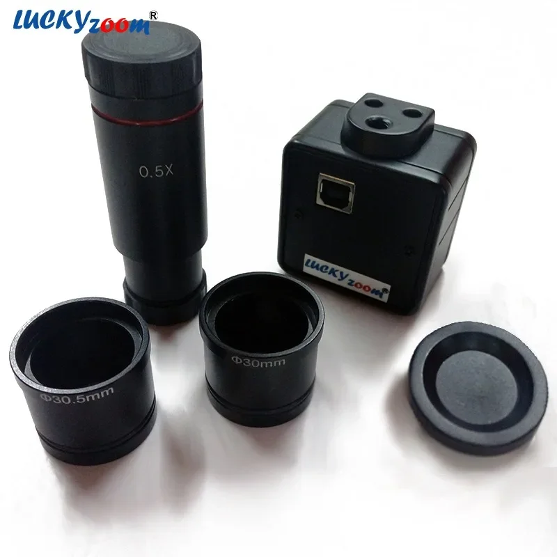 5MP USB Cmos Camera Electronic Digital Eyepiece Microscope Camera 0.5X C-mount Len Adapter For Binocular Trinocular Microscopio