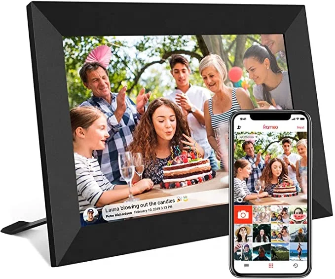 

Frameo Android Cloud Сенсорный экран 10-дюймовый Wi-Fi Цифровая фоторамка Видео Цифровой фотоальбом