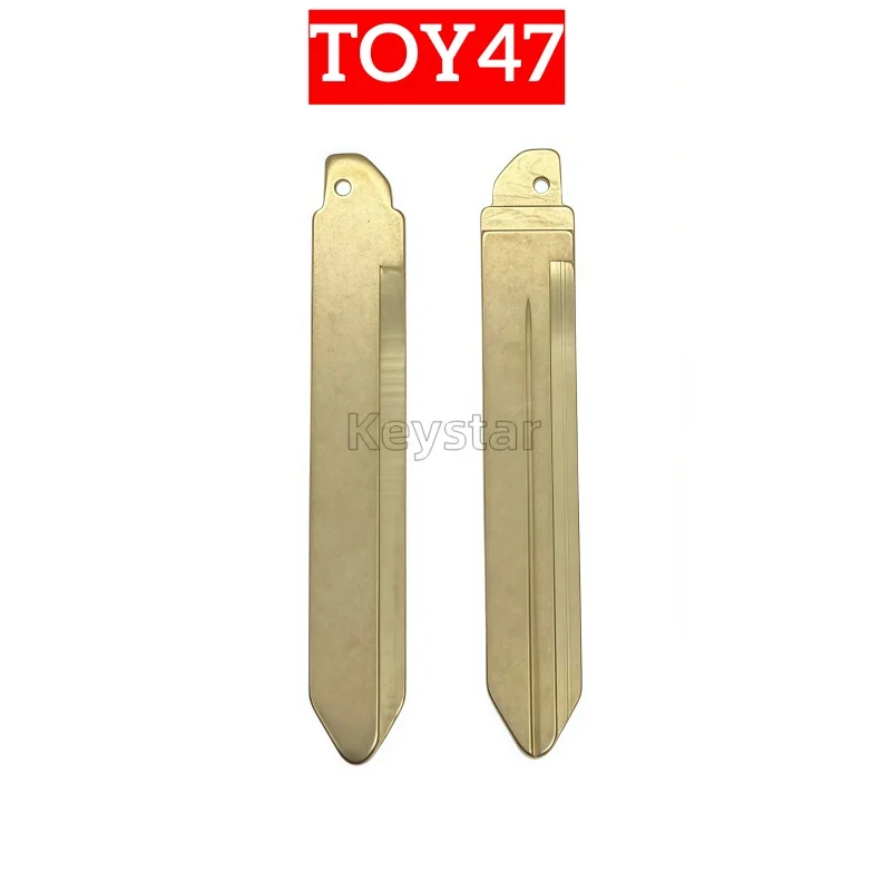 keystar10pcs/bag TOY47 Car Flip Remote Key Blank Car Key Blade With Hole for Toyota AURIS VERSO YARIS Modified Remote Key Blade