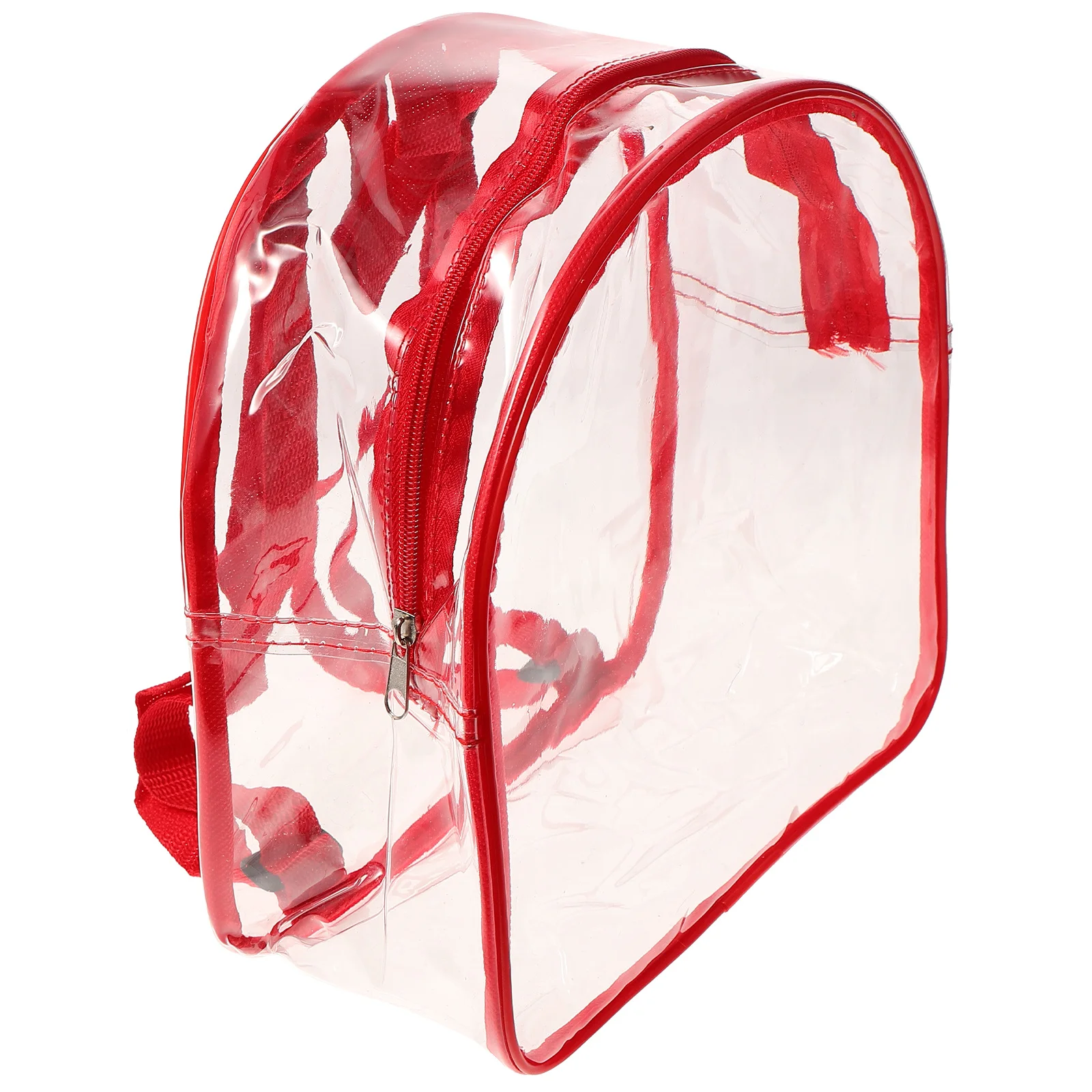 Clear Backpack Heavy Duty Transparent PVC Durable Lightweight Shoulder Bag for School Travel Stadium Approved Clear Bags
