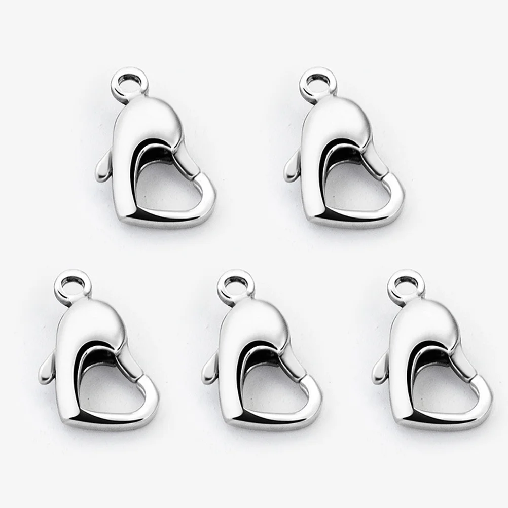 

10Pcs Stainless Steel Necklace Clasp Elegant Style Jewelry Fastener Hook for DIY Necklace and Bracelet Decor Lobster Clasp