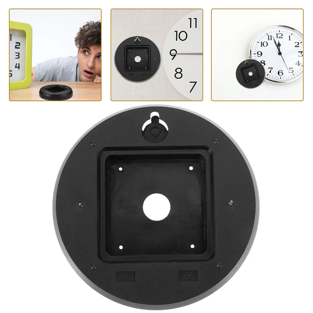 Wall Clock Back Covers 4 Piece 120mm ABS Plastic Replacement Parts for DIY Quartz Mechanism Crafts