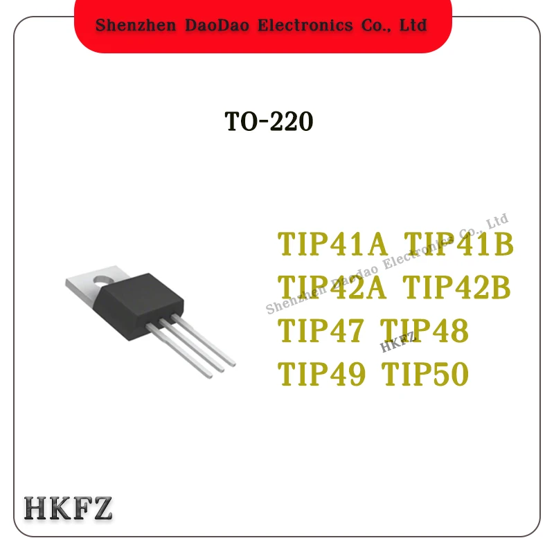 

10Pcs TIP41A TIP41B TIP42A TIP42B TIP47 TIP48 TIP49 TIP50 TIP41 TIP42 MOSFET TO-220