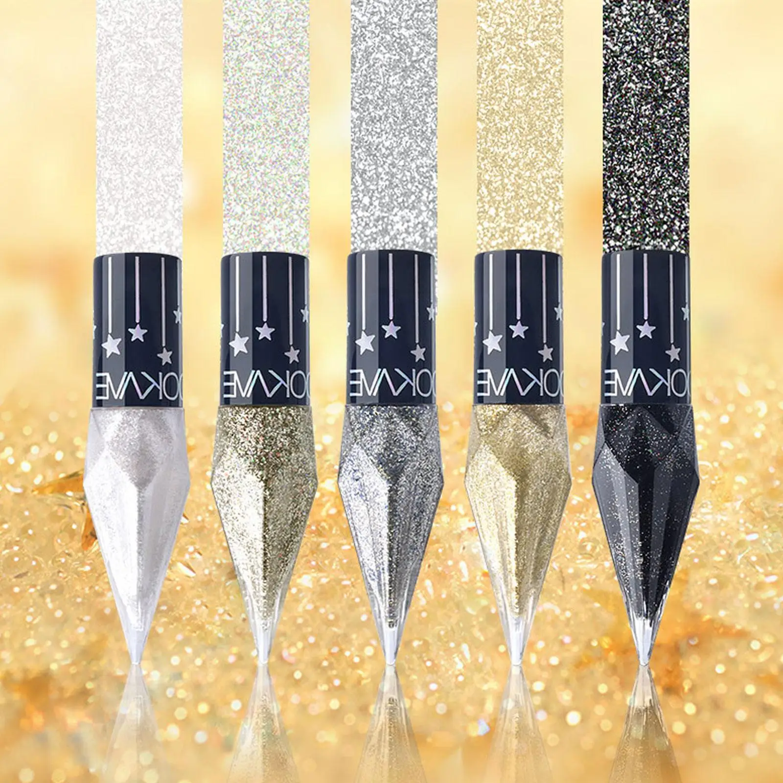 New Professional Shiny Eye Liners Eyeliner Cheap Makeup Cosmetics For Women Pigment Silver Rose Gold Color Liquid Glitter U6X9