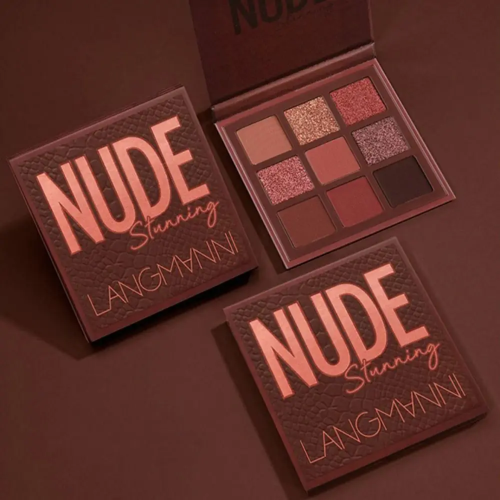 Nuova tavolozza di ombretti da 9 colori Ombretto naturale a lunga durata Pigmenti per occhi opachi multifunzionali da donna