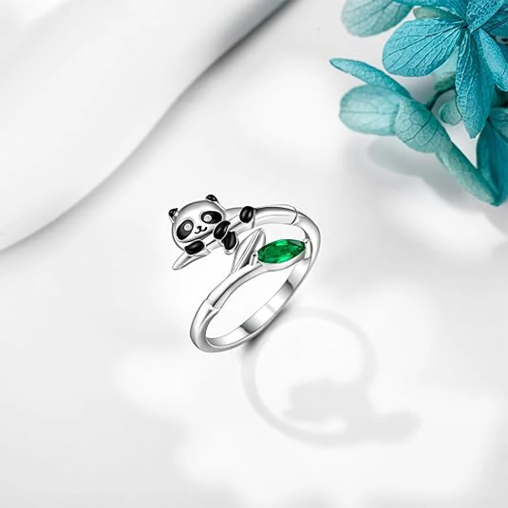 A Fashionable and Creative New Cute Panda Open Ring